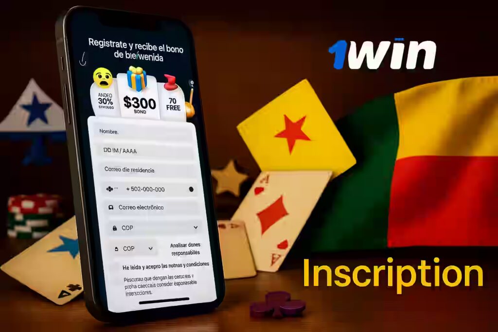 Instructions pour la création d'un compte 1Win Bénin